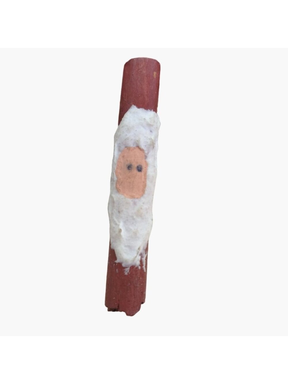 Santa Claus Pencil Pin Cinnamon Stick Hand Painted  Holiday Rustic Primitive